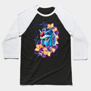 Floral meets Metal Mobile Suit Baseball T-Shirt